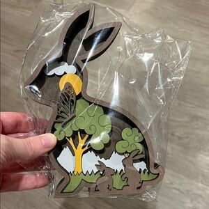 Woodland Rabbit Silhouette Decor